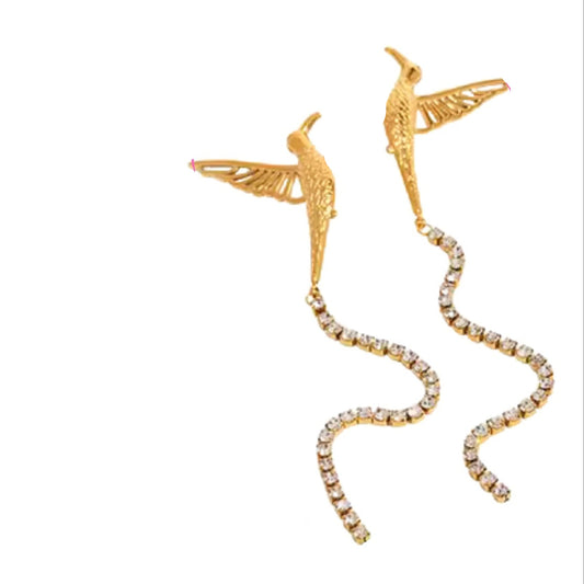PENDIENTES COLIBRI CRISTAL