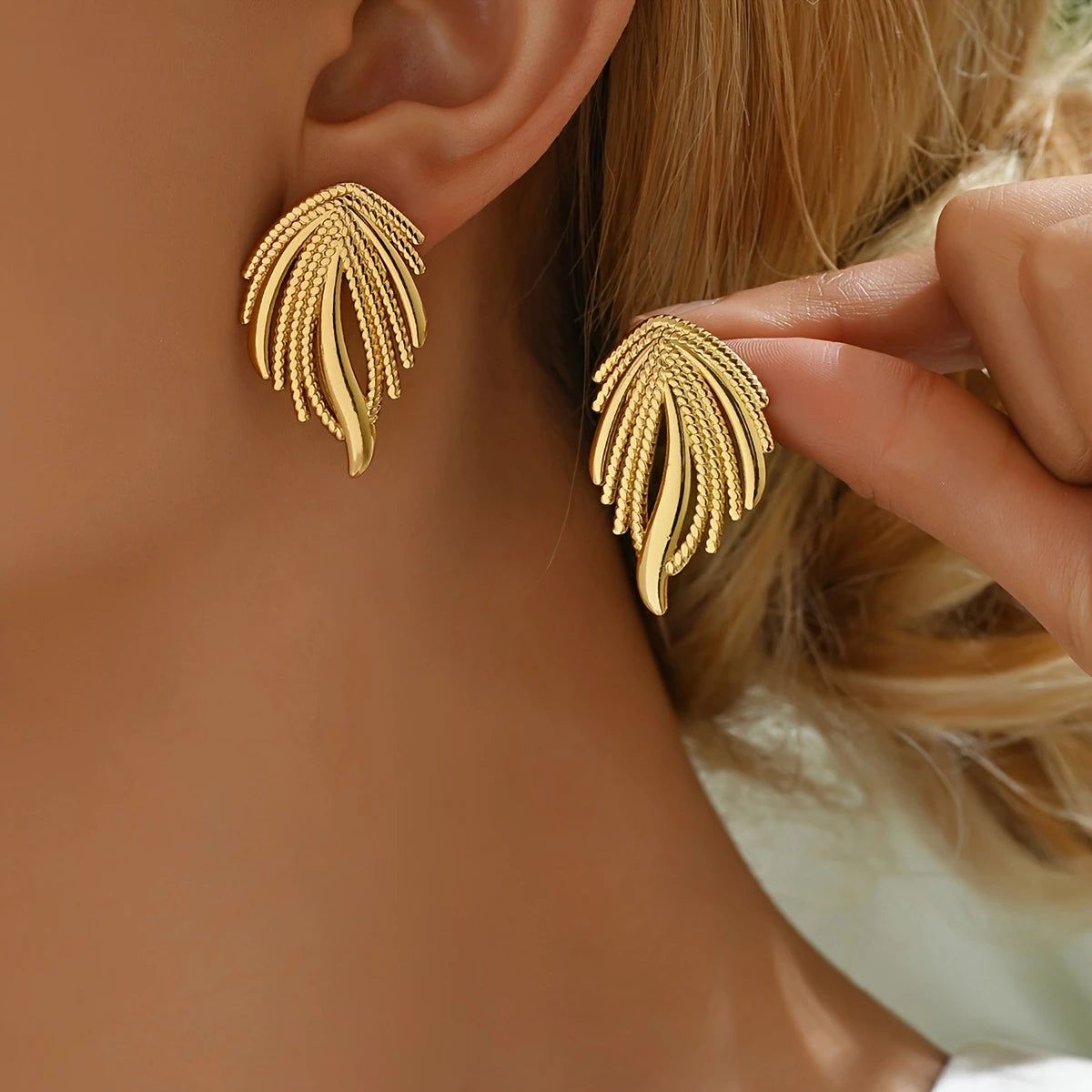 PENDIENTES HOJAS DEL PARAISO