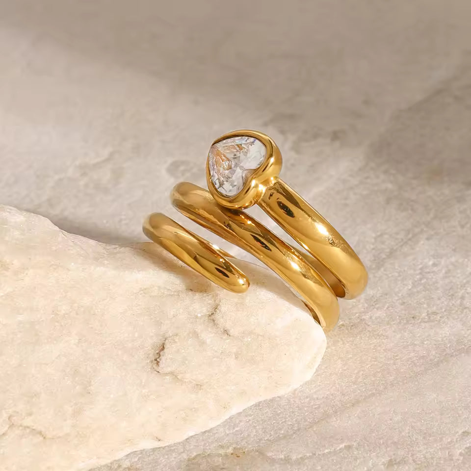 ANILLO CORAZON BRILLANTE