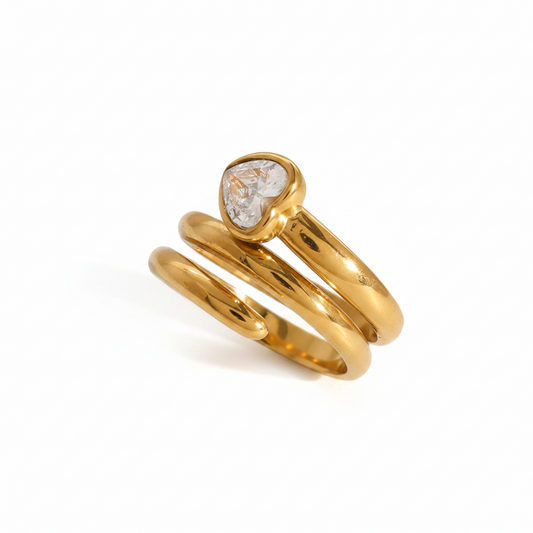 ANILLO CORAZON BRILLANTE
