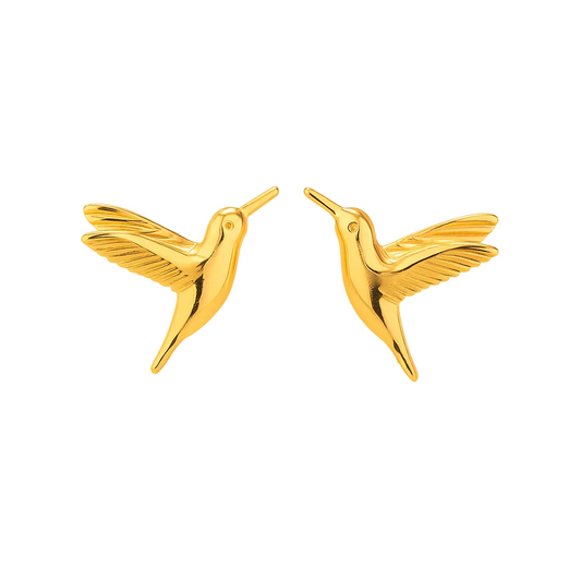 PENDIENTES COLIBRI DORADO