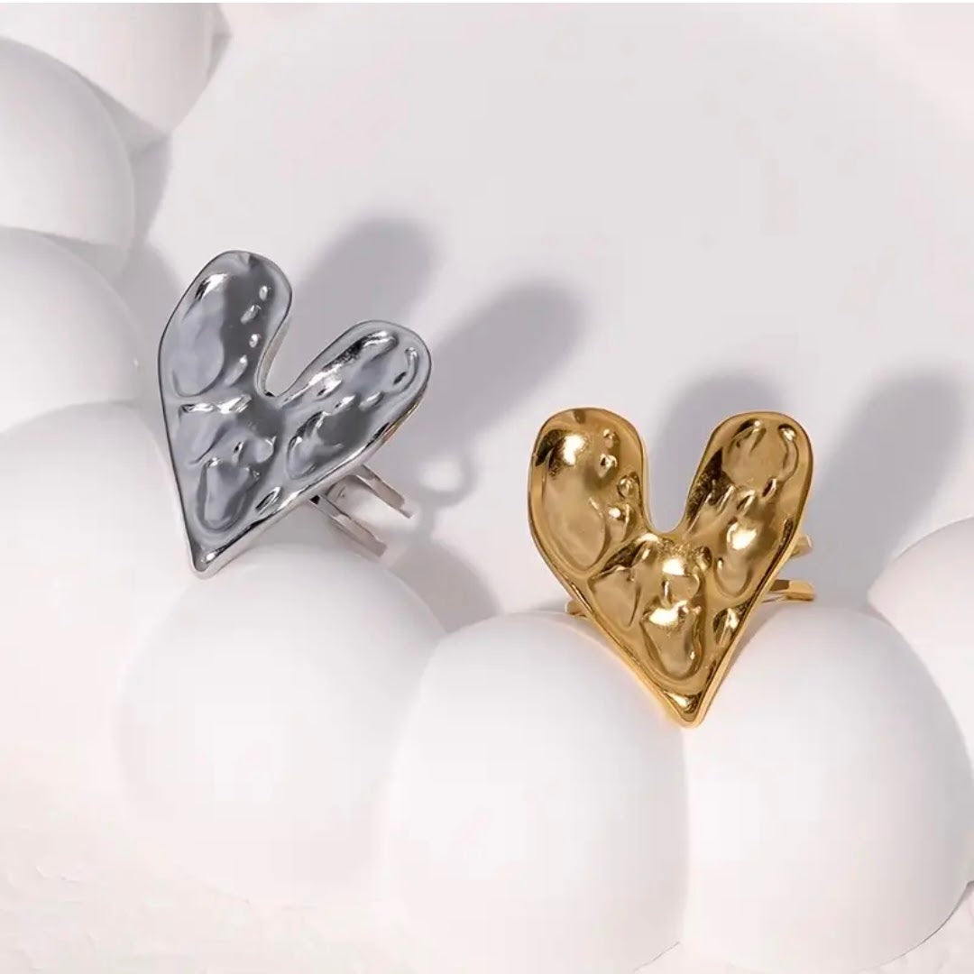 ANILLO CORAZON MARTILLADO