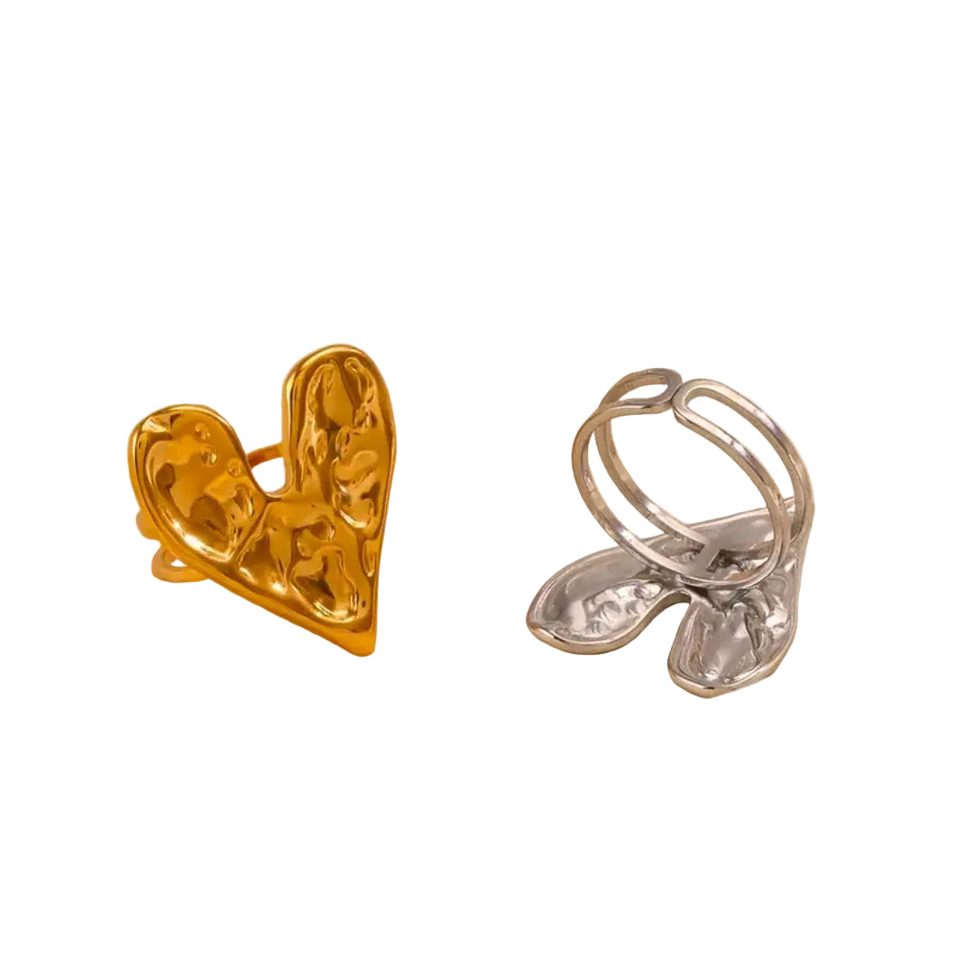 ANILLO CORAZON MARTILLADO