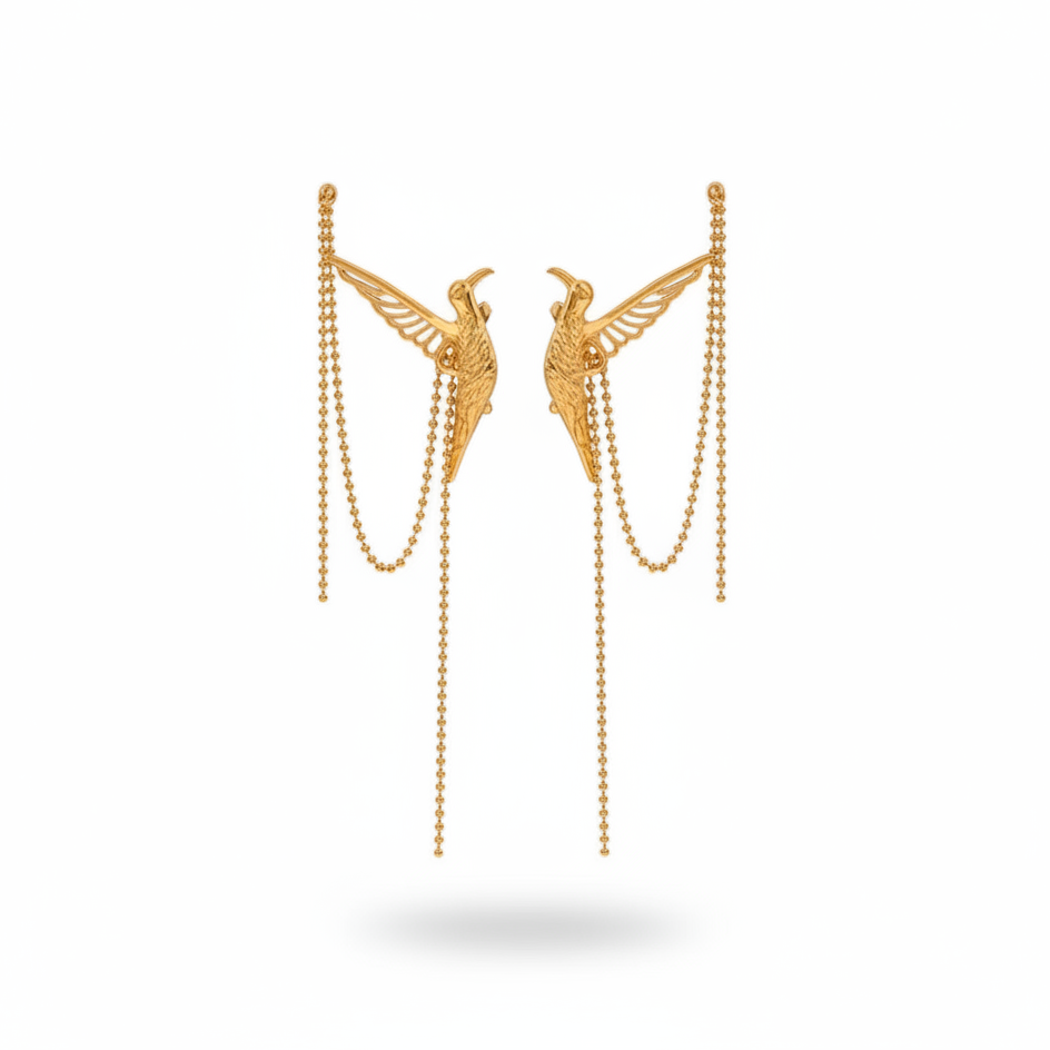 PENDIENTES - EARCUFF COLIBRÍ